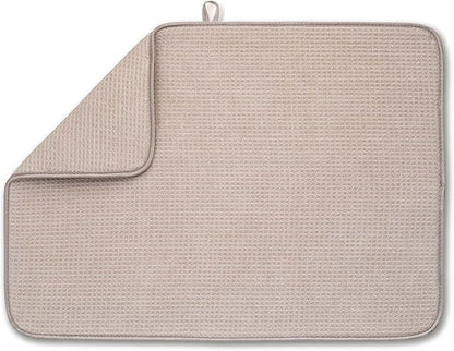 Bellemain XL Dish Mat 24" x 17" ( LARGEST MAT ) Microfiber Dish Drying Mat , Super absorbent ( Ivory ) by Bellemain