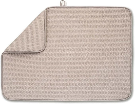 Bellemain XL Dish Mat 24" x 17" ( LARGEST MAT ) Microfiber Dish Drying Mat , Super absorbent ( Ivory ) by Bellemain