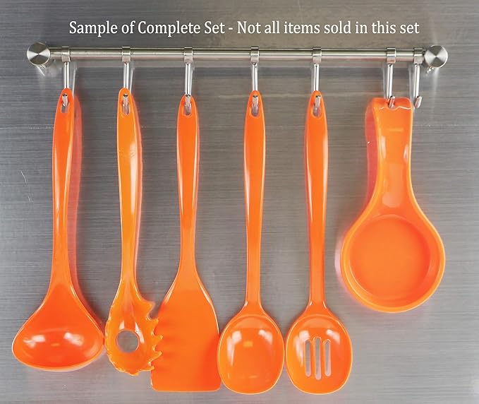 Reston Lloyd Spatula, Turner for Non-stick pans, Heat Resistant, BPA Free Melamine Utensil with Ergonomic Handle,11 inch, Orange - Image 3