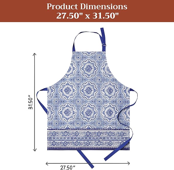 Maison d' Hermine 100% Cotton Apron for women with Pocket Kitchen Chef Apron for Men Cooking Mothers Day Gifts - Image 7