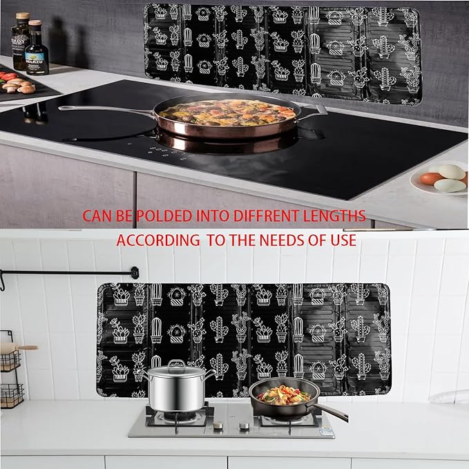 3 Sided Oil Splatter Guard - NeilBee 2Pcs Foldable Grease Splatter Screen, Splatter Shield for Stove Top Cooktop, Oil Barrier Oil Proof Plate Board for Cooking Kitchen Restaurant Use - Image 6