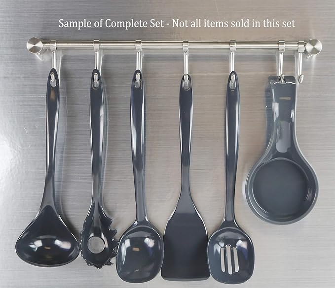 Reston Lloyd Spatula, Turner for Non-stick pans, Heat Resistant, BPA Free Melamine Utensil with Ergonomic Handle,11 inch, Charcoal - Image 3