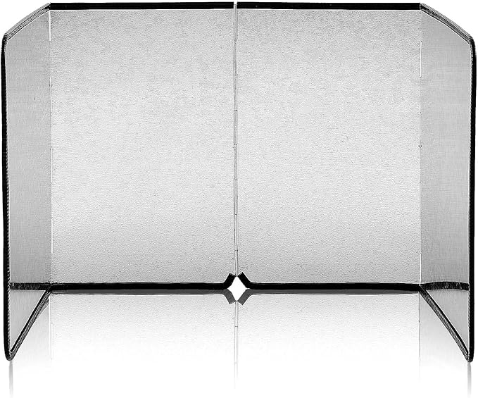 Honeydak Splatter Guard Stained Glass Supplies 39.37 x 16.14 Inch Galvanized Sheet Grinder Splatter Screen Foldable Anti Splash Guard 4 Sided Protector with Power Cord Notch for Glass Grinding Machine by Honeydak