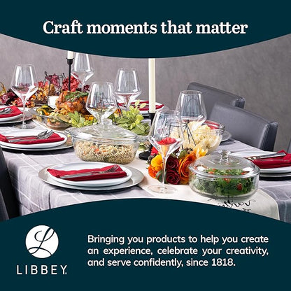 Libbey Round Casserole Dish with Lid, Elegant Glass Bakeware with Lids Stackable, Round Casserole Dishes for Oven, Refrigerator, Microwave, and More - Image 6