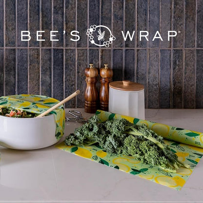 Bee's Wrap - Limited Edition - Beeswax Wraps for Food - Cut to Size 14x52" Beeswax Wrap Roll - Plastic Free Made in USA Reusable Natural Food Wrap - Fresh Squeeze Print - Image 6