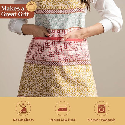 Maison d' Hermine 100% Cotton Apron for women with Pocket Kitchen Chef Apron for Men Cooking Mothers Day Gifts - Image 5
