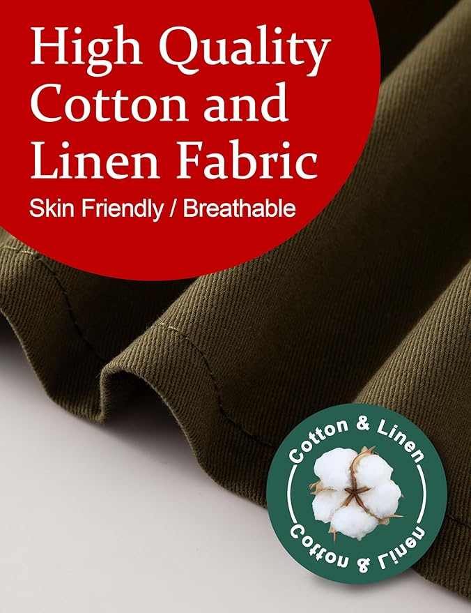Cozy Adjustable Cross Back Aprons for Women with Pockets Cotton Linen Cooking Kitchen Baking
