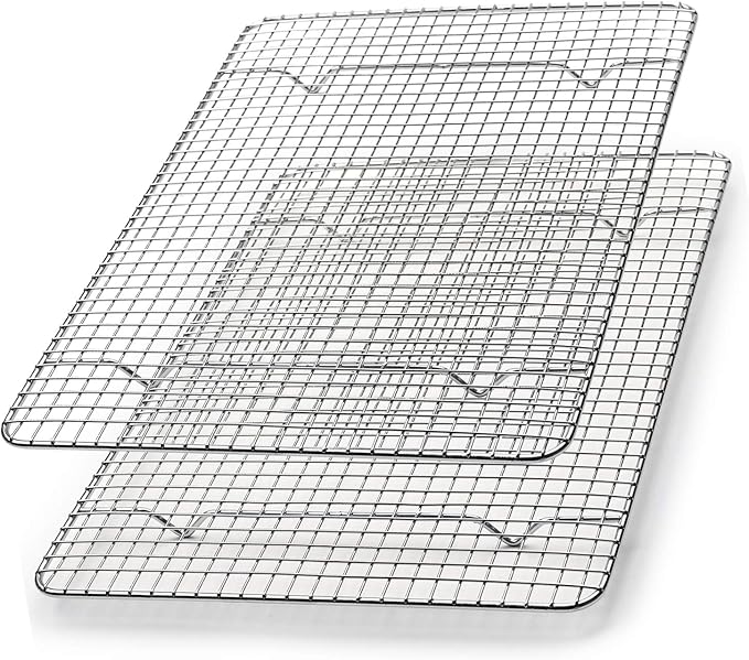 Spring Chef 8.5" x 12" Stainless Steel Cooling Racks, Wire Rack for Baking Sheet - Fits Small Quarter Sheet Pan - Perfect for Cooking, Baking, Grilling, Smoking - Dishwasher Safe - Set of 2 - Image 9