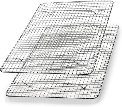 Spring Chef 8.5" x 12" Stainless Steel Cooling Racks, Wire Rack for Baking Sheet - Fits Small Quarter Sheet Pan - Perfect for Cooking, Baking, Grilling, Smoking - Dishwasher Safe - Set of 2 - Image 9