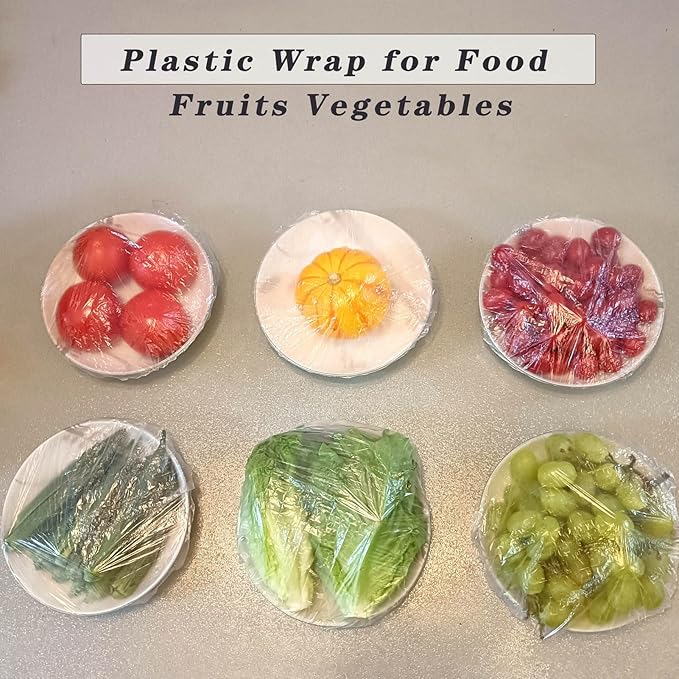 STAYWILD 200pcs Elastic Bowl/Basket Covers for Proofing,Shower Caps for Sourdough Bread Baking Supplies,Plastic Wrap for Food Fruit Vegetable - Image 4