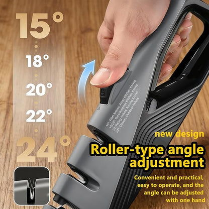 Knife Sharpener, 5 Adjustable Angle, 3 in 1 Professional Chef's Kitchen Knife Accessories, Kitchen Blade & Scissors Sharpening Tool, Versatile Manual Knife Sharpener, Easy to Use, for Kitchen Knife - Image 8