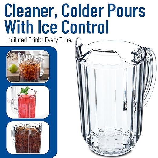 Carlisle FoodService Products 553807 Plastic Pitcher, 48 Ounces, Clear - Image 6