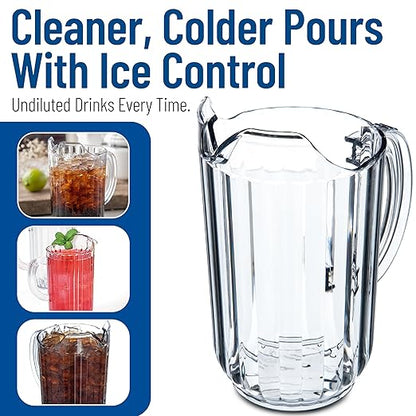 Carlisle FoodService Products 553807 Plastic Pitcher, 48 Ounces, Clear - Image 6