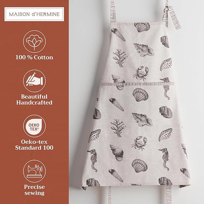 Maison d' Hermine 100% Cotton Apron for women with Pocket Kitchen Chef Apron for Men Cooking Mothers Day Gifts - Image 2