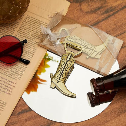 Hortsun 36 Sets Cowboy Boot Bottle Openers Baby Shower Bottle Opener Favors for Guest Party Bottles Opener Gifts Bulk for Baby Shower Wedding Birthday Party Favor Decoration Supplies(Bronze)