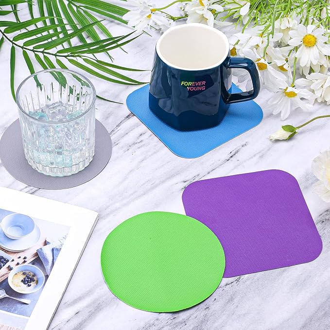LUTER 4pcs Jar Opener, Rubber, Multi-function Silicone Bottle Opener for Seniors with Weak Hands Lid Cap Gripper Pads Kitchen Coasters Gadgets(Blue, Green, Gray, Purple) - Image 3