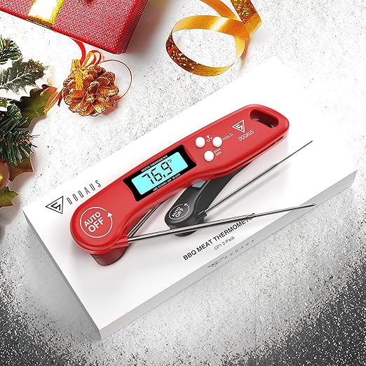 DOQAUS Digital Meat Thermometer, 2 Pack Instant Read Food Thermometer for Cooking, Kitchen Probe with Backlit & Reversible Display, Cooking Temperature for Turkey, Bread, Baking, Sourdough - Image 2