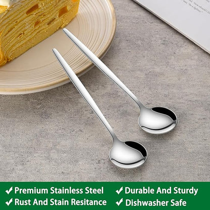 5.1 Inches Stainless Steel Coffee & Tea Spoon,6-Piece Cute Mini Spoons For Dessert,Small Espresso Spoons For Dessert,Cute Tiny Spoon - Image 3