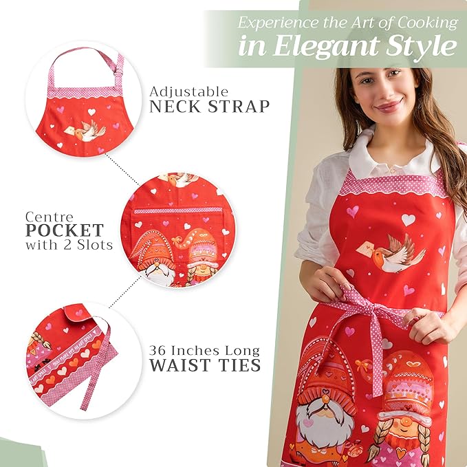 Maison d' Hermine 100% Cotton Apron for women with Pocket Kitchen Chef Apron for Men Cooking Mothers Day Gifts - Image 5