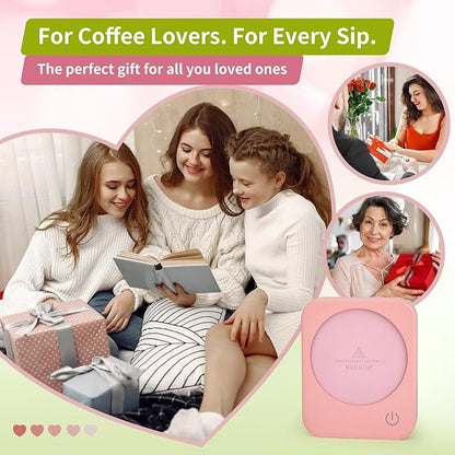 VOBAGA Coffee Mug Warmer for Desk with Auto Shut Off & 3-Temp Settings, Coffee Cup Warmer Galentines Day Gift Home Office Accessory, Perfect for Coffee, Tea, Milk (No Mug) - Image 7