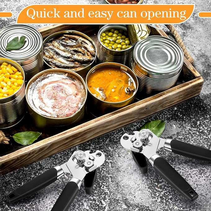 Gisafai 6 Pcs Manual Can Opener with Sharp Blade Smooth Edge Multifunctional Kitchen Gadget Handheld Openers Oversized Handheld Knob Can and Bottle Animals - Image 6