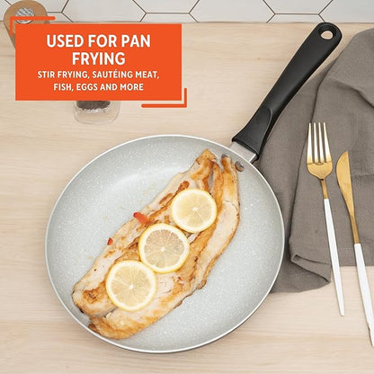 IMUSA 9.5" Premier Ceramic Nonstick Fry Pan with Cool Touch Handle, Matte Black - Image 6