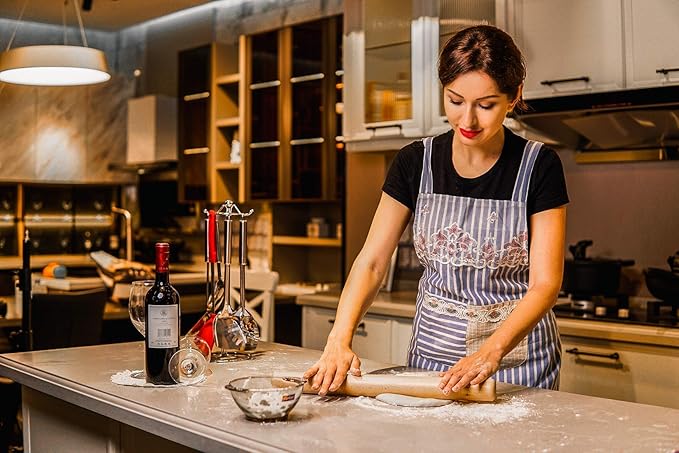 Rolling Pin for Baking Wood Rolling Pins 15.8-inch Dough Roller, Non-stick Pastry Dough Roller without Handles┃Perfect Gifts for Bakers - Image 7