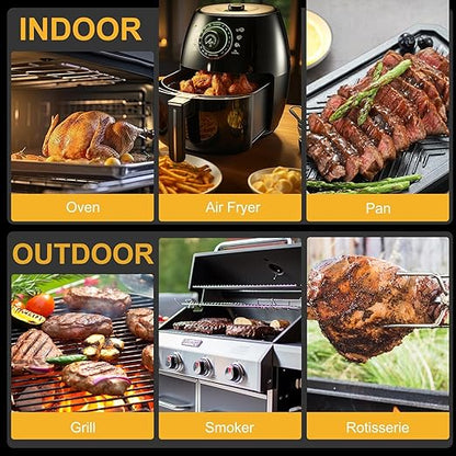 EIHO Wireless Bluetooth Meat Thermometer with 2 Ultra-Thin Probes, Smart Digital Food Thermometer 600FT Remote Range, Standalone Smart Base for Grill Smoker Roast Oven, Cooking Gifts - Image 7