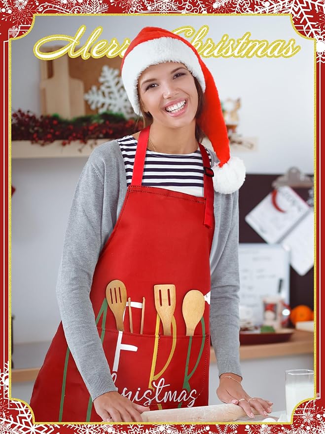 Geetery 4 Pcs Chicken Aprons for Women Rooster Print Apron Waterproof Adjustable for Kitchen Cooking - Image 2