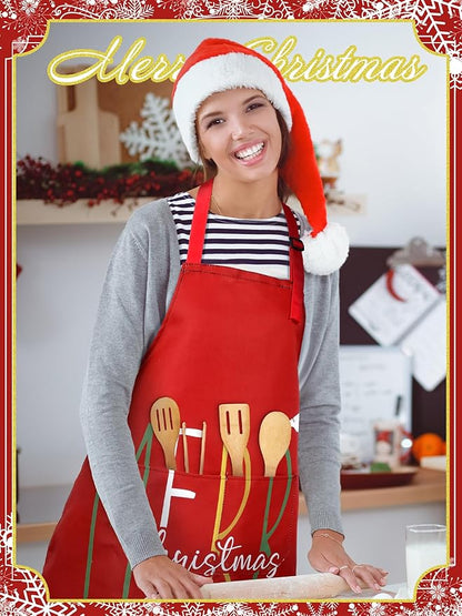 Geetery 4 Pcs Chicken Aprons for Women Rooster Print Apron Waterproof Adjustable for Kitchen Cooking - Image 2