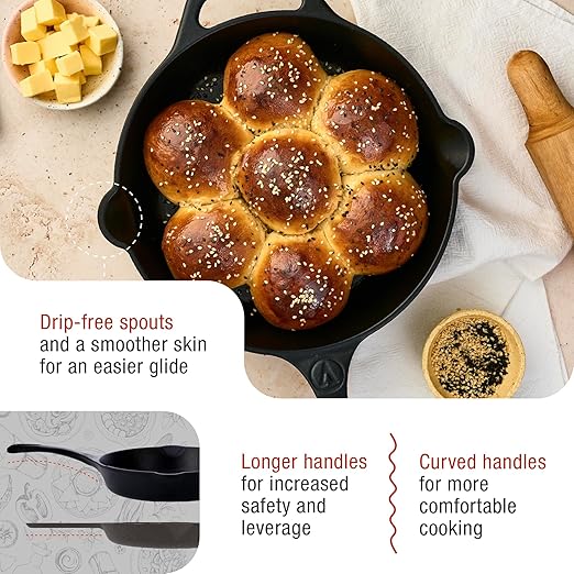 Victoria 10-Inch Cast Iron Skillet, Pre-Seasoned Cast-Iron Frying Pan with Long Handle, Made in Colombia - Image 4