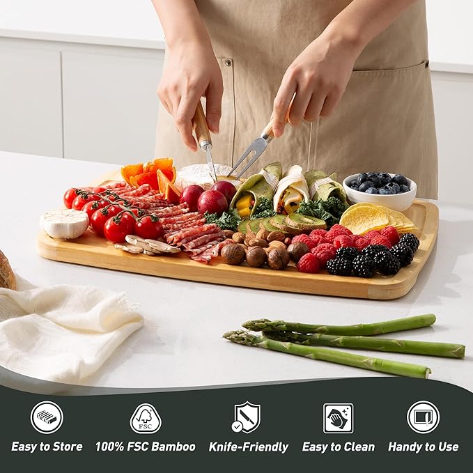 Bamboo Cutting Board Set Non Slip Feet Over Sink Acrylic Counter Lip Glass Plastic Smart Clear Countertop Marble Organizer Engraved Holder Flexible Round Black Stone Thin Bar White Commercial Metal - Image 7