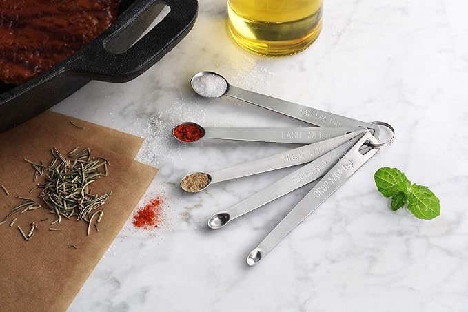 New Star Foodservice 42924 Stainless Steel Measuring Spoons Set, Mini - Image 5
