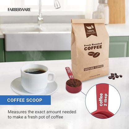 FARBERWARE 5-Piece Measuring Cup Set with Coffee Scoop, Durable Plastic Nesting Measuring Cups with Easy-Read Markings, BPA-Free, Dishwasher Safe - Image 6