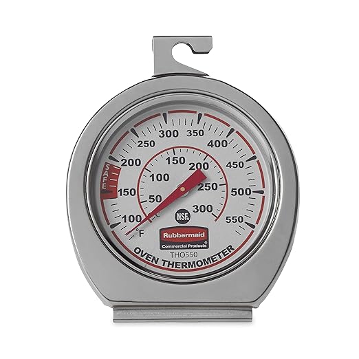 Rubbermaid Commercial Products Stainless Steel Monitoring Thermometer, Safe for Inside Oven/Grill/Smoker, 60-580°F Range, Easy to Read Food Thermometer For Food Resturant/Home Cooking - Image 2