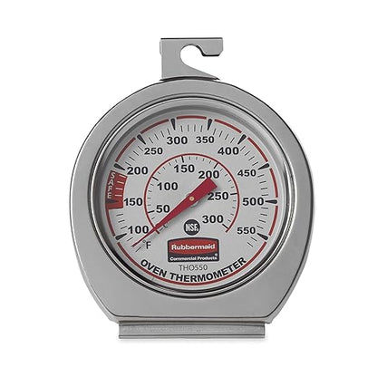 Rubbermaid Commercial Products Stainless Steel Monitoring Thermometer, Safe for Inside Oven/Grill/Smoker, 60-580°F Range, Easy to Read Food Thermometer For Food Resturant/Home Cooking - Image 2