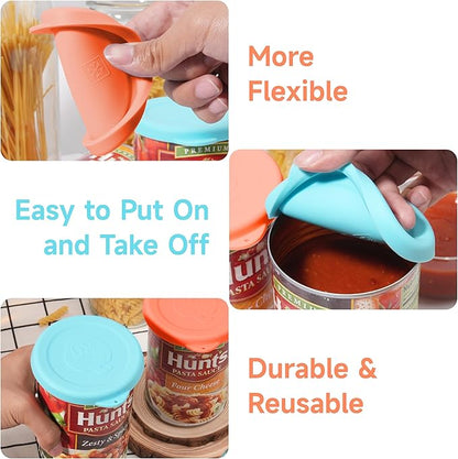 2PCs 3.5-inch Silicone Can Lids for Hunt's | Starkist | Kirkland | Progresso Can, Food Sealing Lids for 3.5-inch Can, Can Cover for Canned Good, Can Toppers, Freezer&Dishwasher Safe (Can NOT Included)