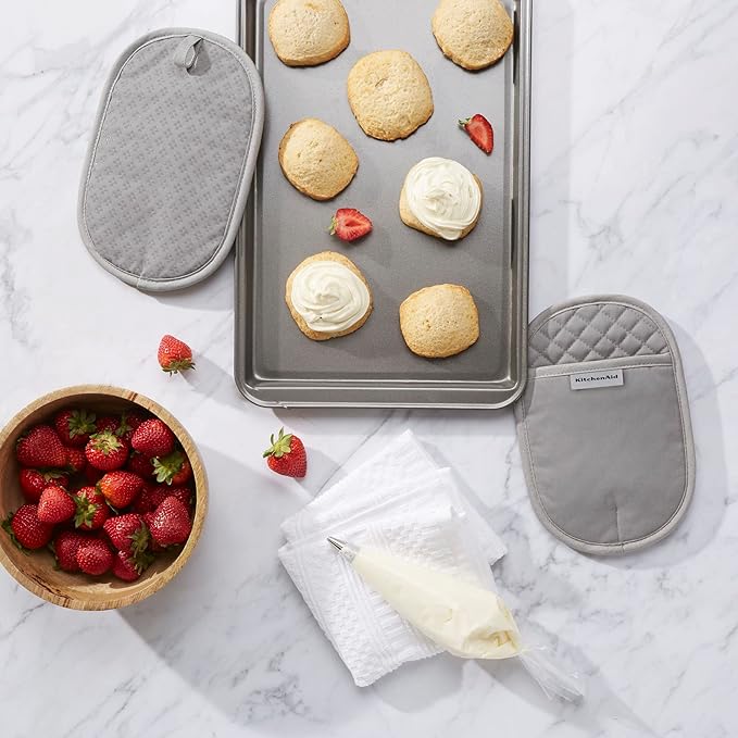 KitchenAid Asteroid Pot Holder 2-Pack Set, Grey, 6.5"x10" - Image 2