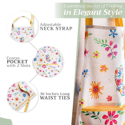 Maison d' Hermine 100% Cotton Apron for women with Pocket Kitchen Chef Apron for Men Cooking Mothers Day Gifts - Image 6