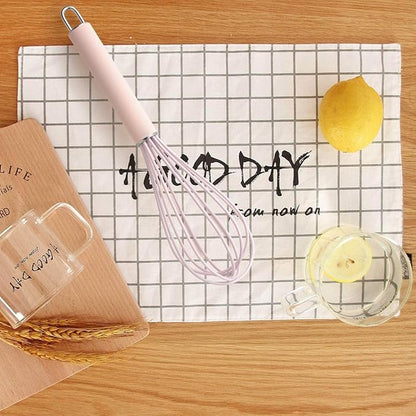 GorGin high temperature and easy to clean silicone whisk, wisk,stirrer, 10 inch, grip good grip design for Blending Whisking Beating Stirring Cooking Baking (1 Pack | Pink) - Image 3