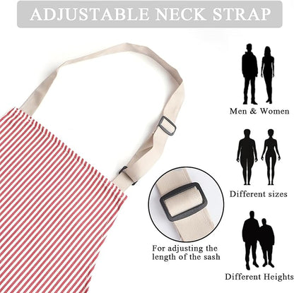 Taidven 2 Pack Apron - Unisex, Adjustable Bib Kitchen Apron, Cooking Apron, Aprons for Women Men with Pockets, Chef Aprons