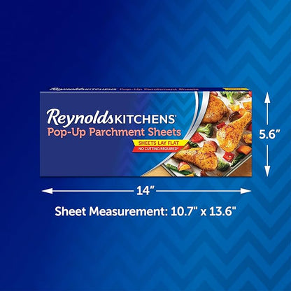 Reynolds Kitchens Pop-Up Parchment Paper Sheets, 10 x 13 Inches, 30 Count (Pack of 2) - Image 4