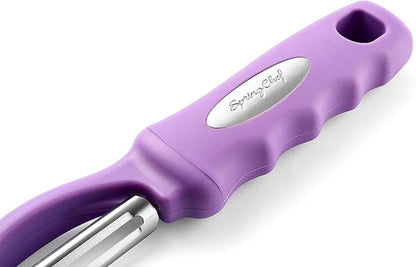Spring Chef Premium Swivel Vegetable Peeler, Comfortable Handle and Ultra Sharp Stainless Steel Blades - Perfect Kitchen Peeler For Veggie, Fruit, Potato, Carrot, Apple - Orchid - Image 9
