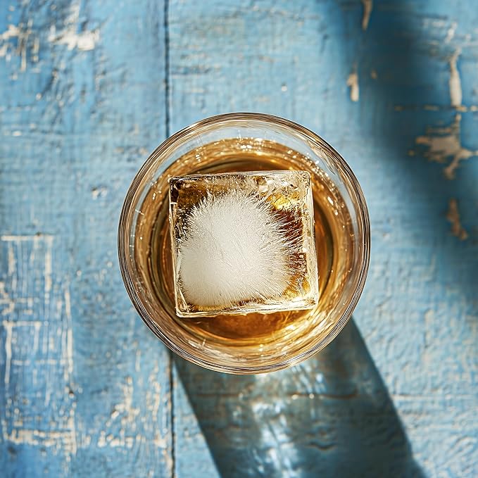 Ice Cube Molds – 2-Pack Silicone Trays for 8 Large Square Cubes – Slow-Melt Ice for Whiskey, Cocktails, Coffee & More - Image 5