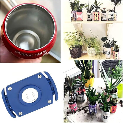 aluminum Can Opener，can top remover，Lid Remover， beer- Soft Edge- soda- can opener，Handheld Safety Manual Can Opener，for 8-19 Oz aluminum Soft Edge Cans, Household Bar Tool（Blue 1PCS）