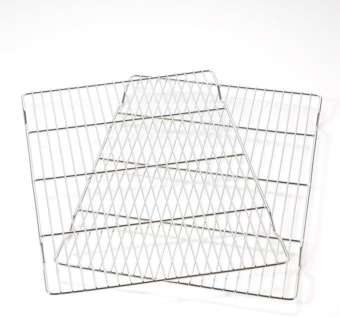 2-Pack Cooling Racks for Baking, 10x15 Inch Heavy Duty Stainless Steel Wire Cookie Rack Fits Half Sheet Pan, Oven Safe Cooling Rack Set, Dishwasher Safe & Non-Toxic by Unknown