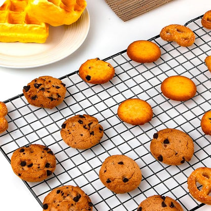 Briout Cooling Rack for Baking, 2-Pack 16x10 Inches Baking Rack, Thick Wire Cookie Rack for Cooking, Roasting, Grilling, Drying, Oven Safe, Fits Half Sheet Pan, Black - Image 6