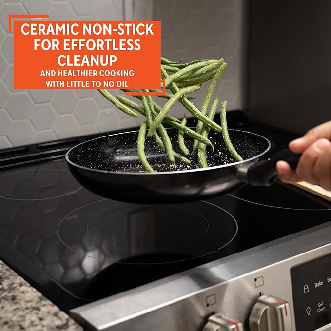 IMUSA 10” Bistro Ceramic Nonstick Fry Pan with Bakelite Handle - Image 4