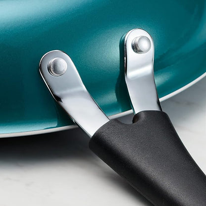 Tramontina Porcelain Enamel Non Stick 3-Pack Frying Pans, Skillet Set with Reinforced Nonstick Coating, Dishwasher and Oven Safe (Teal) - Image 6
