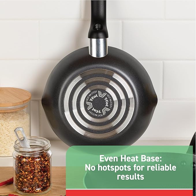 T-fal Specialty Nonstick Handy Pot with Glass Lid 3 Quart Oven Safe 350F Cookware, Pots and Pans, Dishwasher Safe Black - Image 4